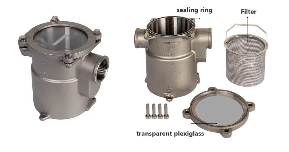 Meerwasserfilter aus Edelstahl 316L