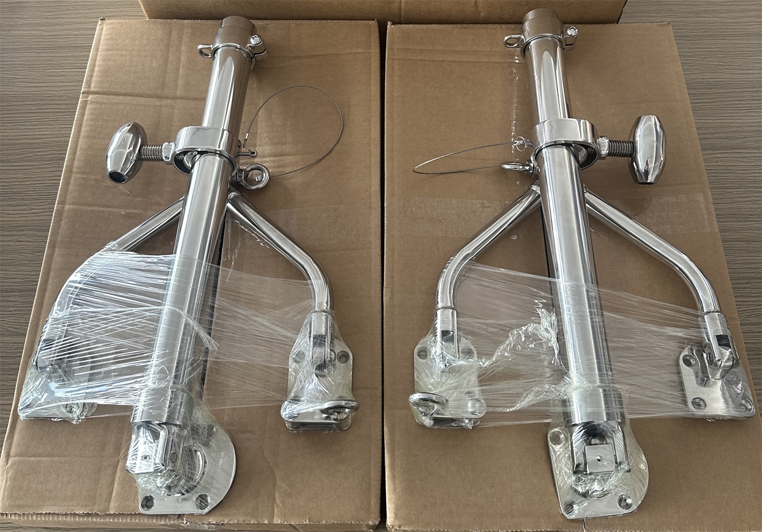 Edelstahl -Wishbone -Auslegerbasen Fischereistabhalter