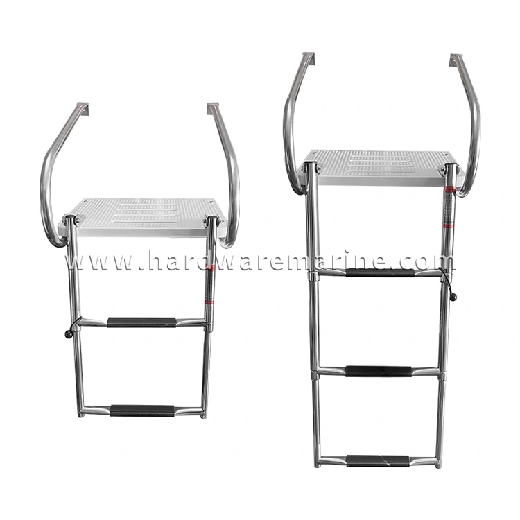 Edelstahl -Marine Klappteleskope 2/3 Stufenleiter mit Plattform