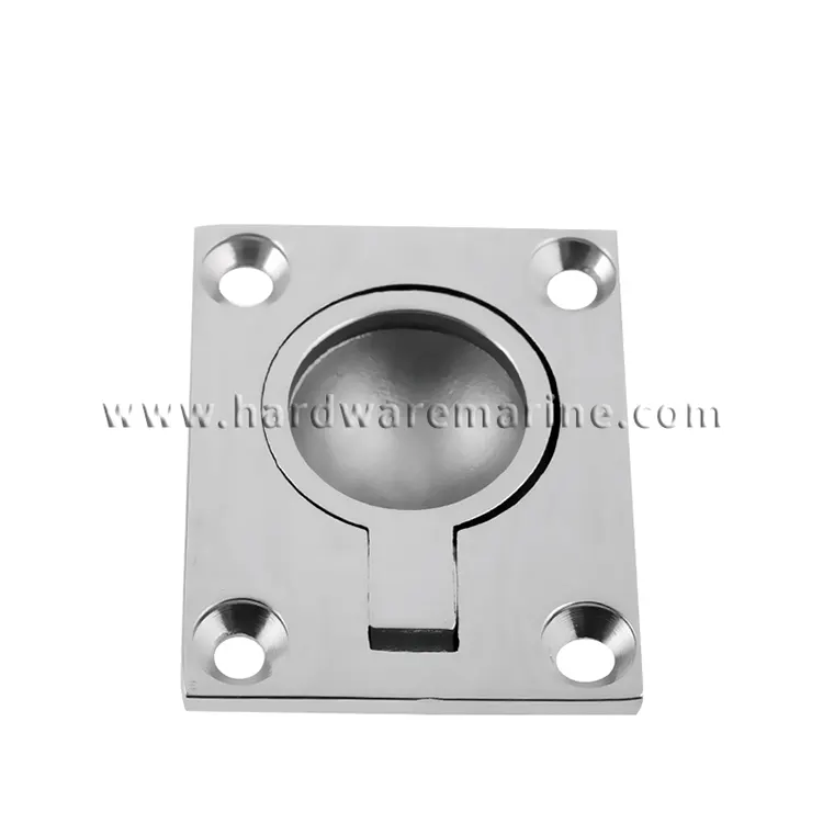 Quadratischer bündiger Hebering aus Edelstahl 316, 48 x 38 mm